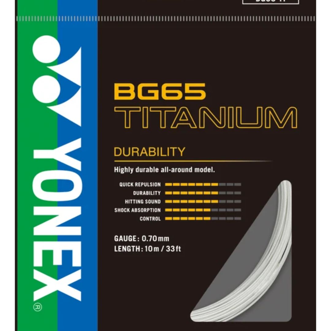 Yonex BG 65 Titanium 0.70MM Badminton String (Assorted Colors)