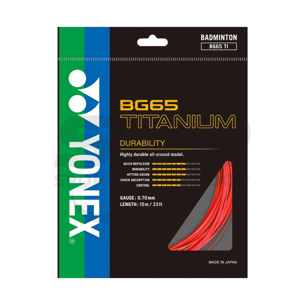 Yonex BG 65 Titanium 0.70MM Badminton String (Assorted Colors)