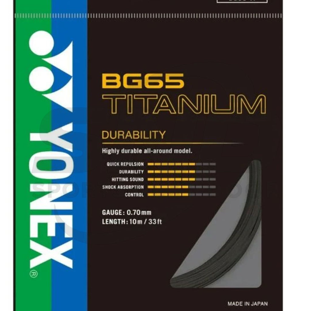 Yonex BG 65 Titanium 0.70MM Badminton String (Assorted Colors)