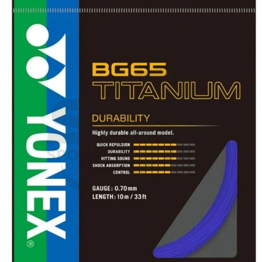 Yonex BG 65 Titanium 0.70MM Badminton String (Assorted Colors)