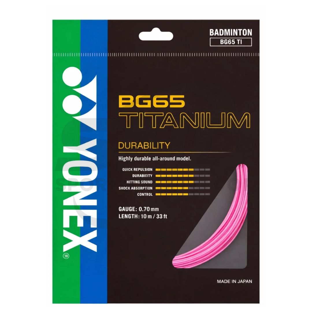 Yonex BG 65 Titanium 0.70MM Badminton String (Assorted Colors)