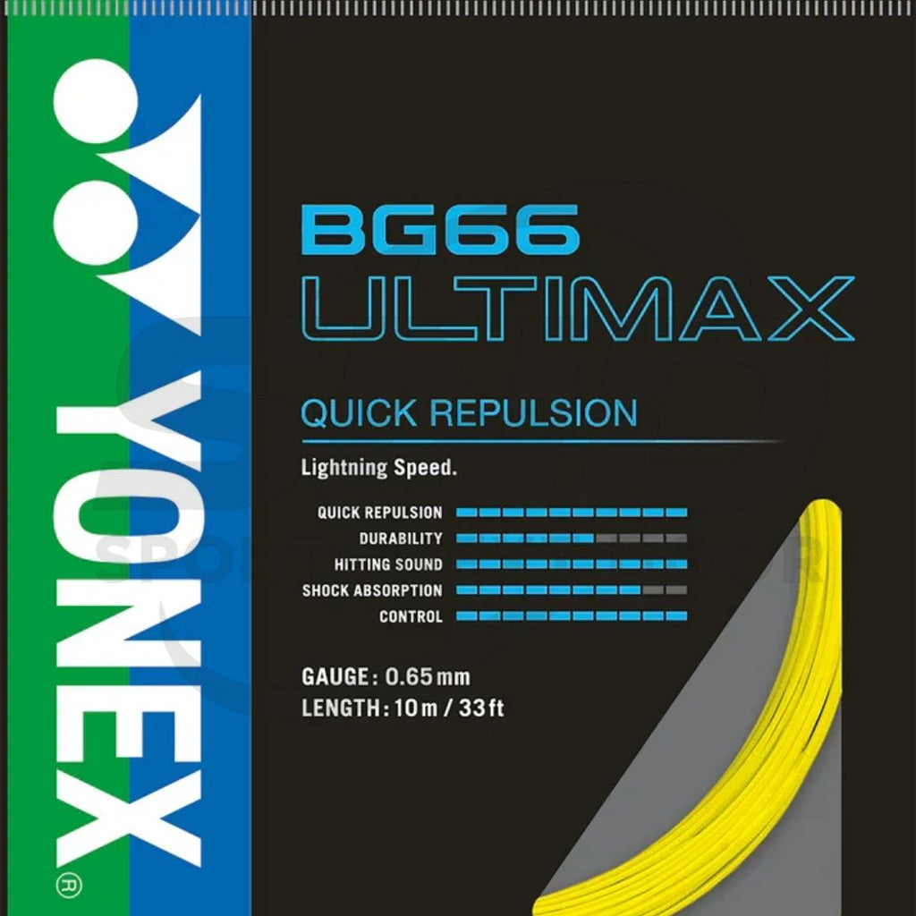 Yonex BG 66 Ultimax Badminton String (Assorted Colors)