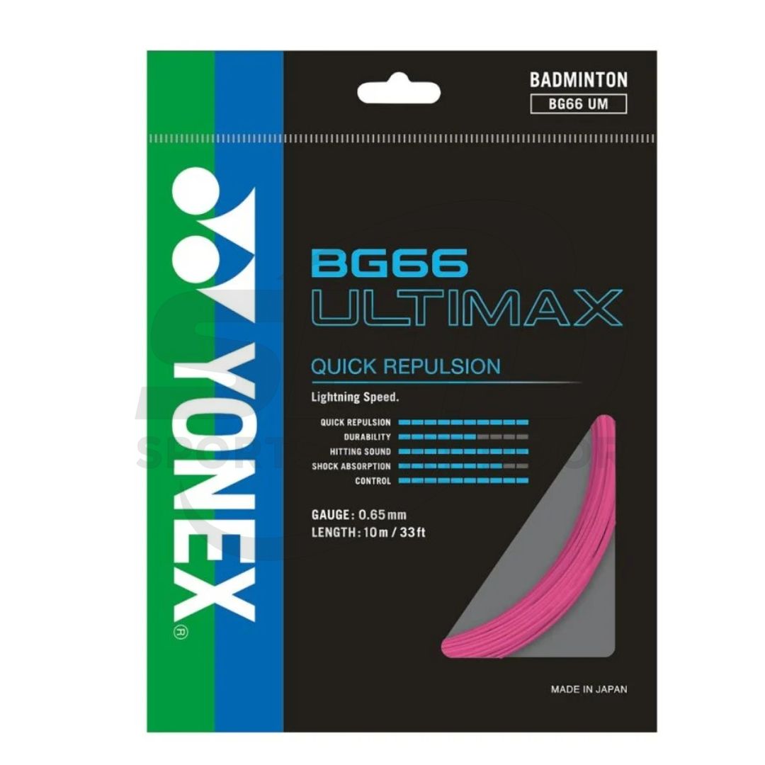 Yonex BG 66 Ultimax Badminton String (Assorted Colors)