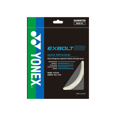 Yonex BG Exbolt 63 Badminton String (Assorted Colors)