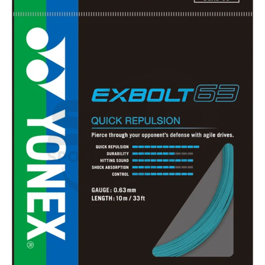 Yonex BG Exbolt 63 Badminton String (Assorted Colors)