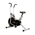 Body Gym Air Bike With Movable Handle (Silver/Black)