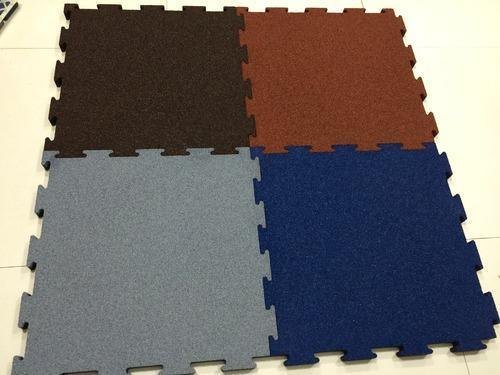 10mm Interlocking Rubber Gym Floor Tile (Assorted Colors)