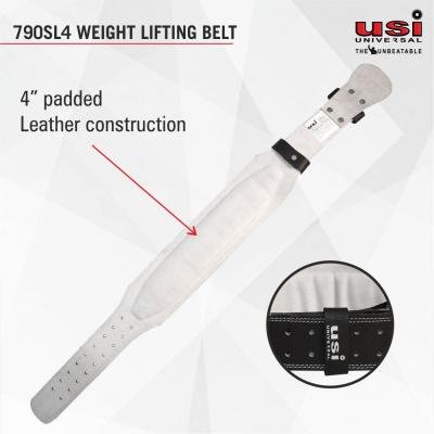 USI 790SL4 Weight Lifting Belt (Padded)