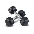 Rubber Hexa Dumbbells (Pair)