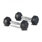 Rubber Hexa Dumbbells (Pair)
