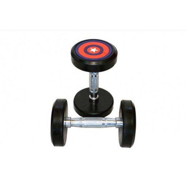 Rubber Round Dumbbell (Pair)