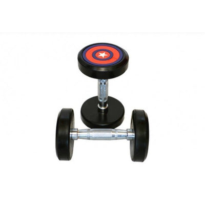 Rubber Round Dumbbell (Pair)