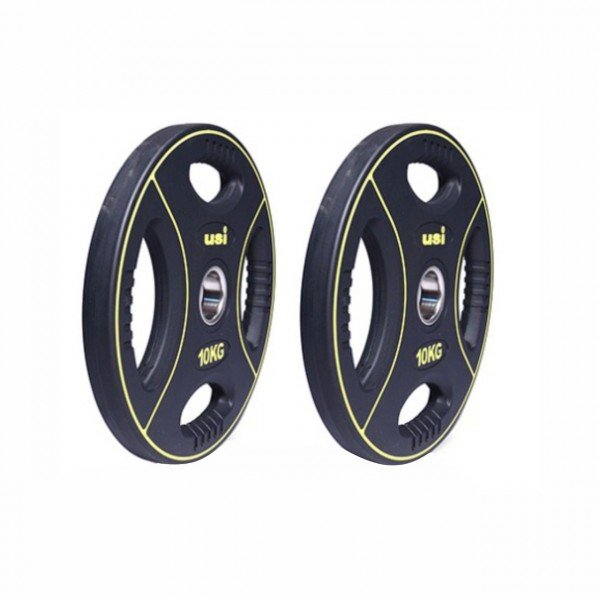 USI Quad Grip TPU Olympic Weight Plates (Pair)
