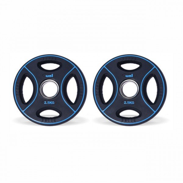 USI Quad Grip TPU Olympic Weight Plates (Pair)