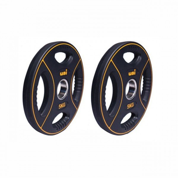USI Quad Grip TPU Olympic Weight Plates (Pair)