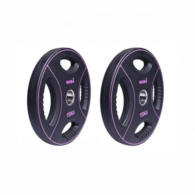 USI Quad Grip TPU Olympic Weight Plates (Pair)
