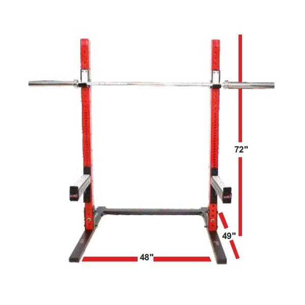 USI Squat Stand With J Cups And Safety Spotter Arms