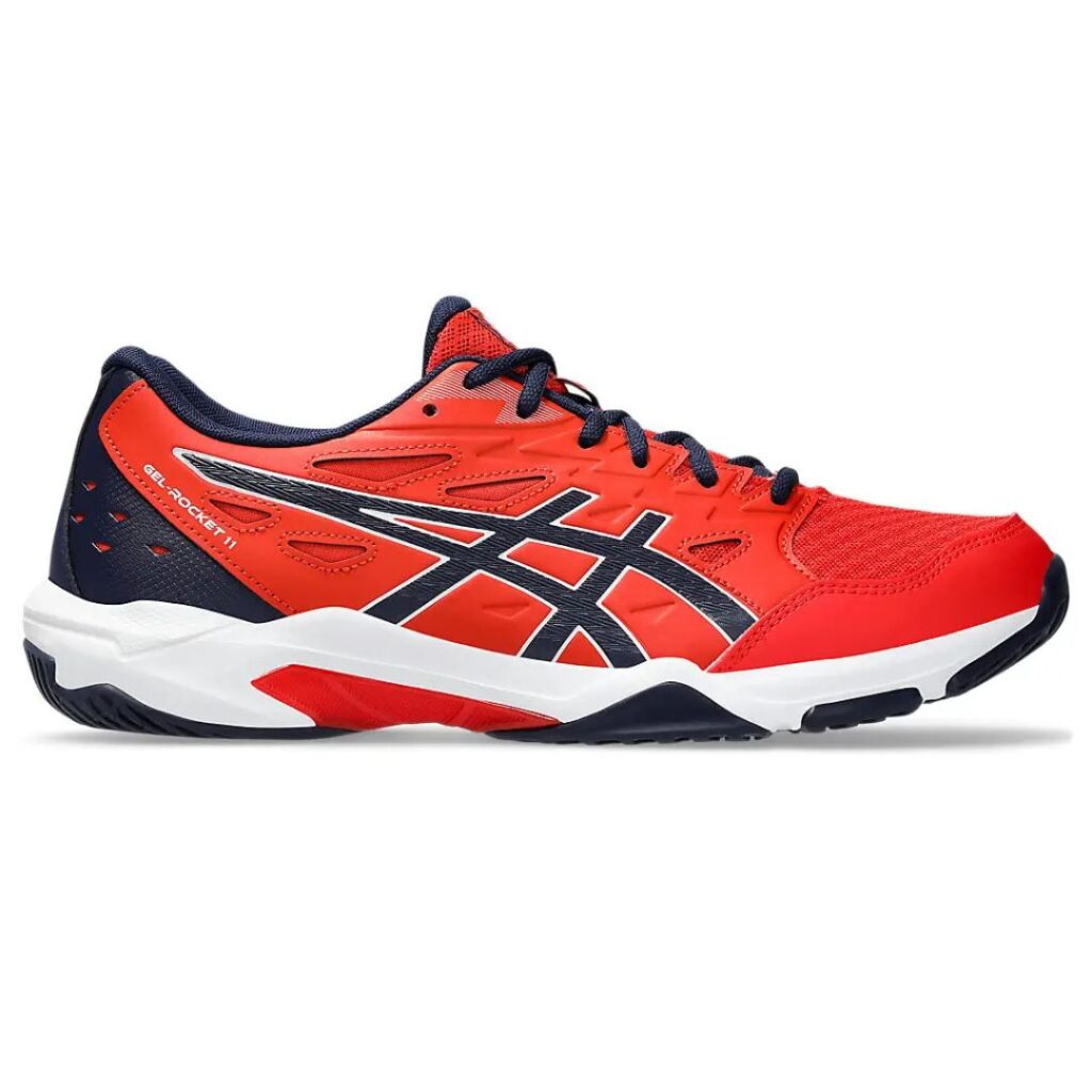 Asics Gel Rocket 11 Shoes Red Fiery Red Peacoat