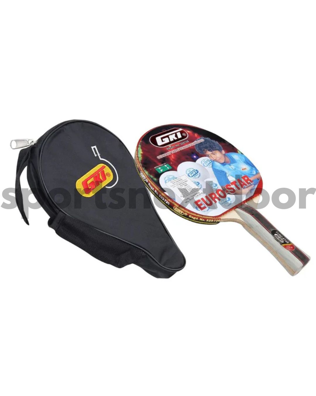 GKI Euro Star TT Bat with Cover - 2 GKI Euro Star TT Racket - Image 2